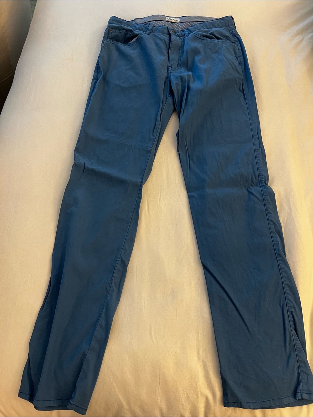 Peter Millar Men’s Blue Stretch Five-Pocket Pants Size 34